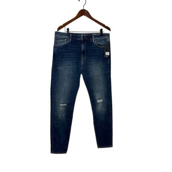 Mavi Jeans Lucy 34x28 Super High Rise Super Skinny Whiskered Ripped Stretch - Picture 1 of 13